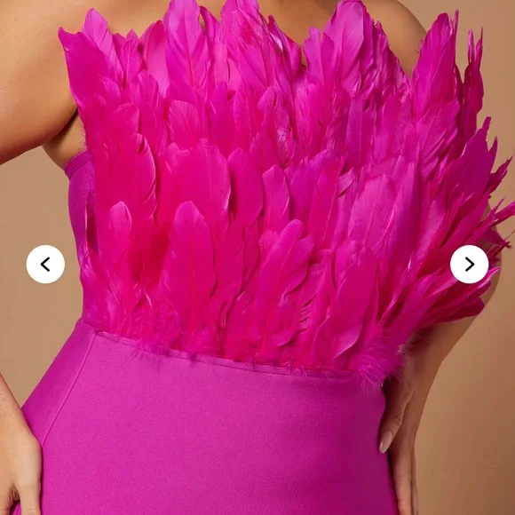 Marianna Bandage Midi Dress - Magenta - Picture 4 of 7